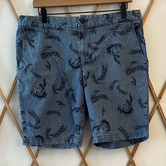 Paige Printed Chambray Shorts - Picture 1 of 5